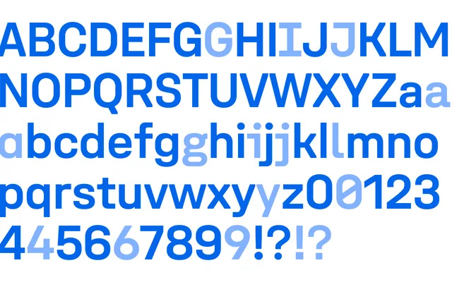 Unifora Standard specimen from Yep! Type Foundry