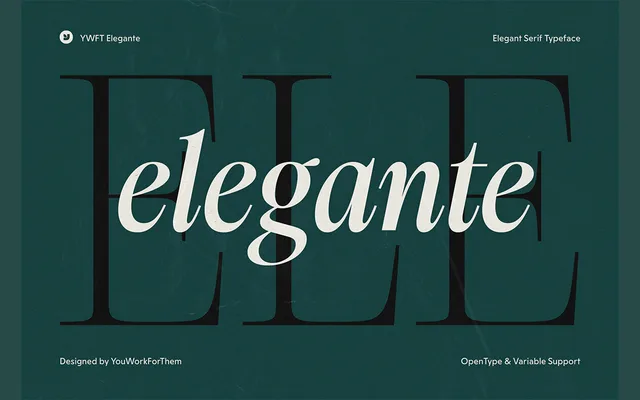 YWFT Elegante specimen from YouWorkForThem