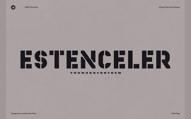 YWFT Estenceler specimen from YouWorkForThem