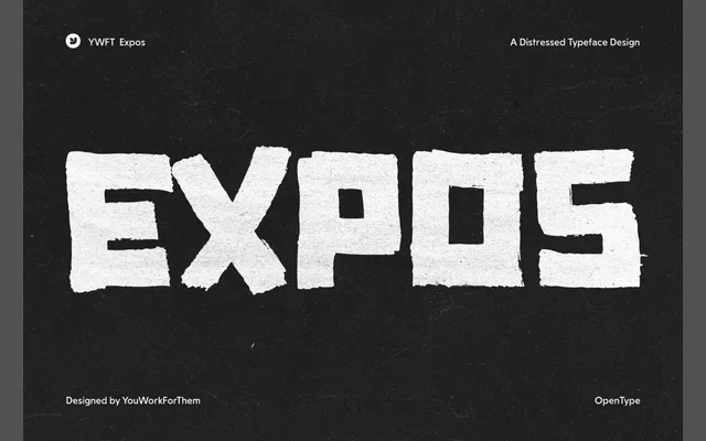 YWFT Expos specimen from YouWorkForThem