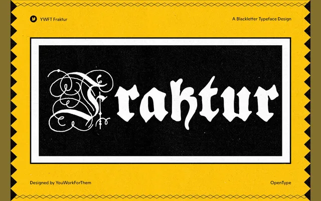 YWFT Fraktur specimen from YouWorkForThem
