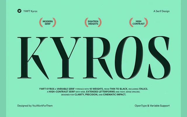 YWFT Kyros specimen from YouWorkForThem
