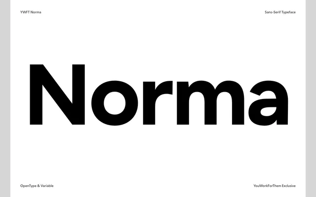 YWFT Norma specimen from YouWorkForThem