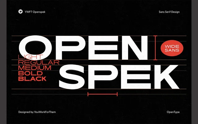 YWFT Openspek specimen from YouWorkForThem
