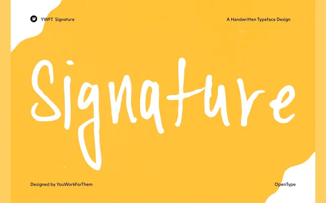 YWFT Signature specimen from YouWorkForThem