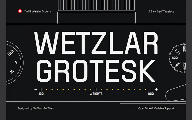 YWFT Wetzlar Grotesk specimen from YouWorkForThem