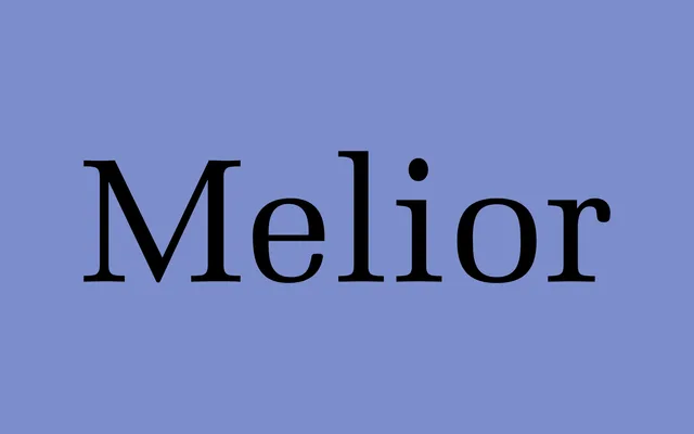 Melior specimen from Zapf Alphabets