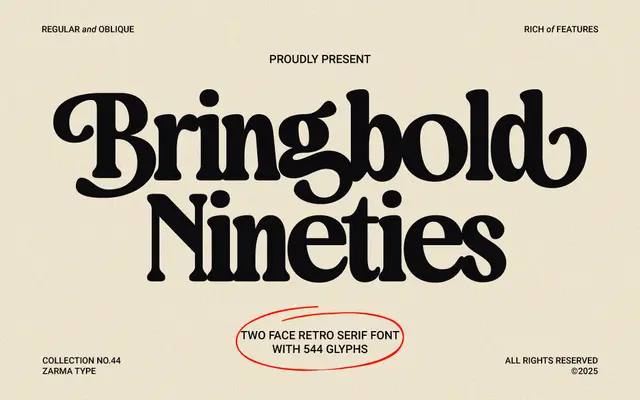 Bringbold Nineties specimen from Zarma Type