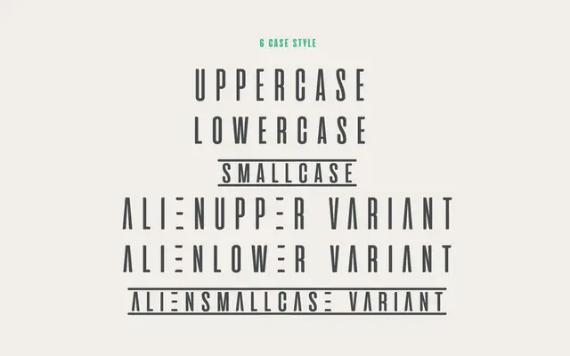 Aliens and Cows specimen from Zetafonts