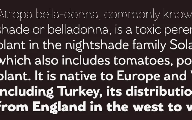 Arsenica Sans specimen from Zetafonts