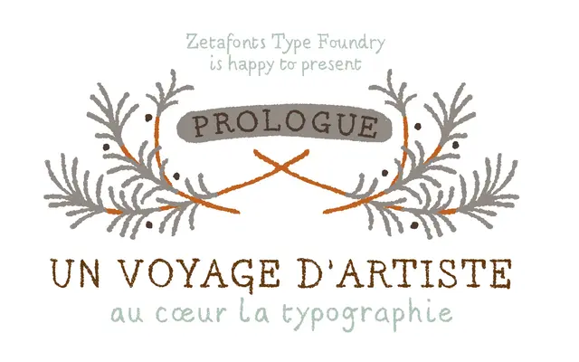 Berton Voyage specimen from Zetafonts