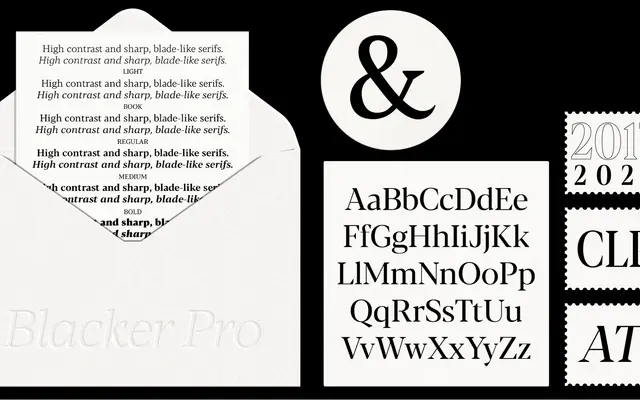 Blacker Pro specimen from Zetafonts