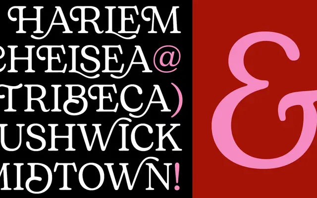 Bogart specimen from Zetafonts