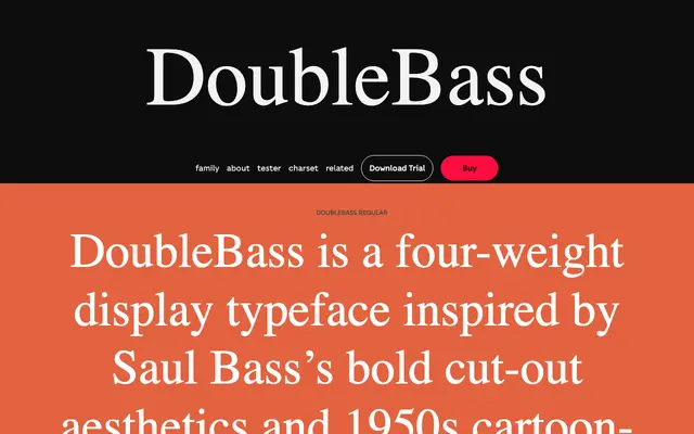 DoubleBass specimen from Zetafonts