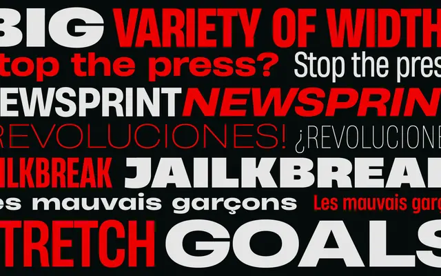 Heading Now specimen from Zetafonts