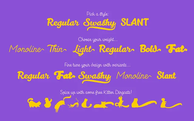 Kitten specimen from Zetafonts