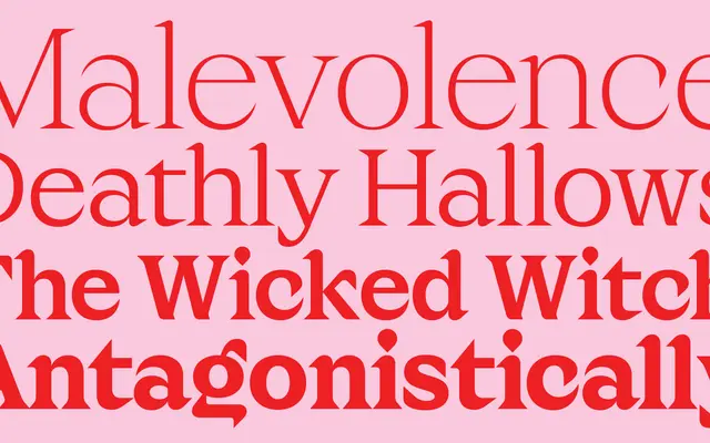 Maligna specimen from Zetafonts