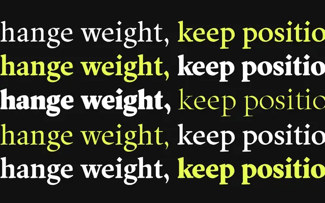 Mezura specimen from Zetafonts
