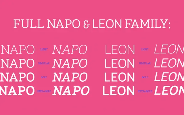 Napo specimen from Zetafonts