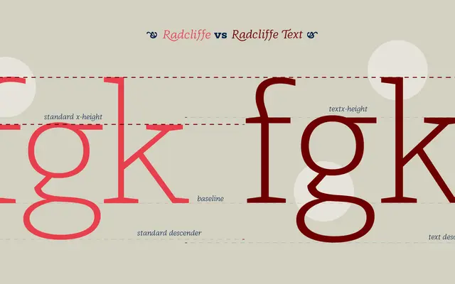 Radcliffe specimen from Zetafonts
