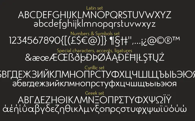Studio Gothic specimen from Zetafonts