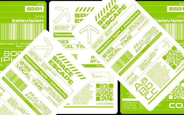 Television specimen from Zetafonts